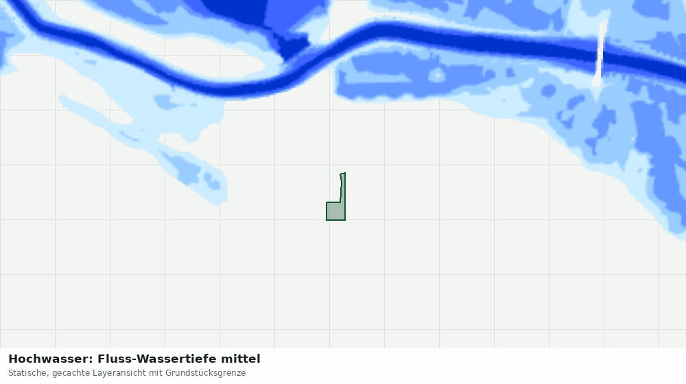 Statische Kartenansicht: Hochwasser: Fluss-Wassertiefe mittel