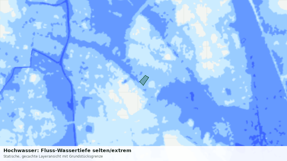 Statische Kartenansicht: Hochwasser: Fluss-Wassertiefe selten/extrem