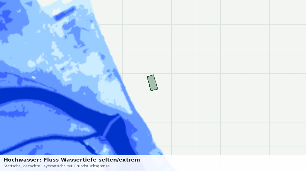 Statische Kartenansicht: Hochwasser: Fluss-Wassertiefe selten/extrem