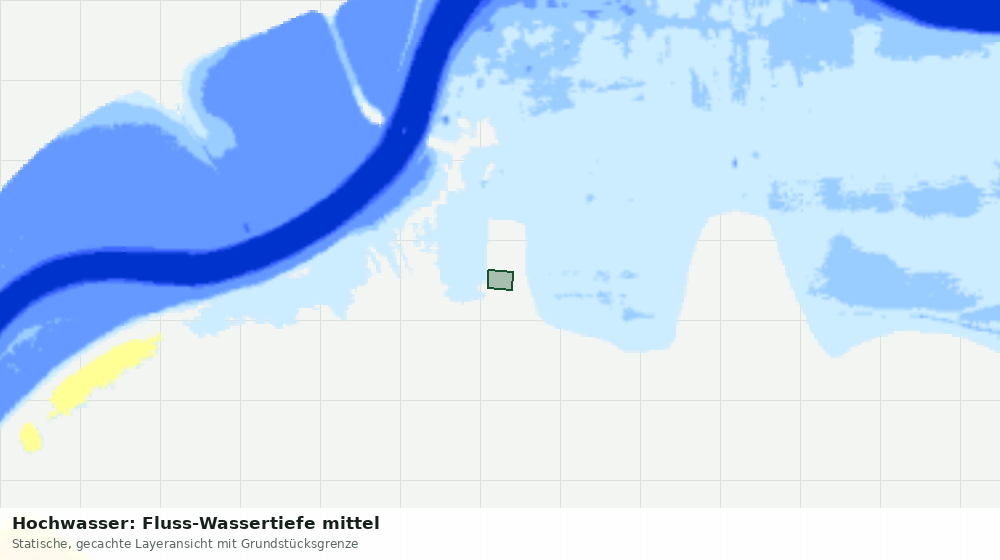 Statische Kartenansicht: Hochwasser: Fluss-Wassertiefe mittel