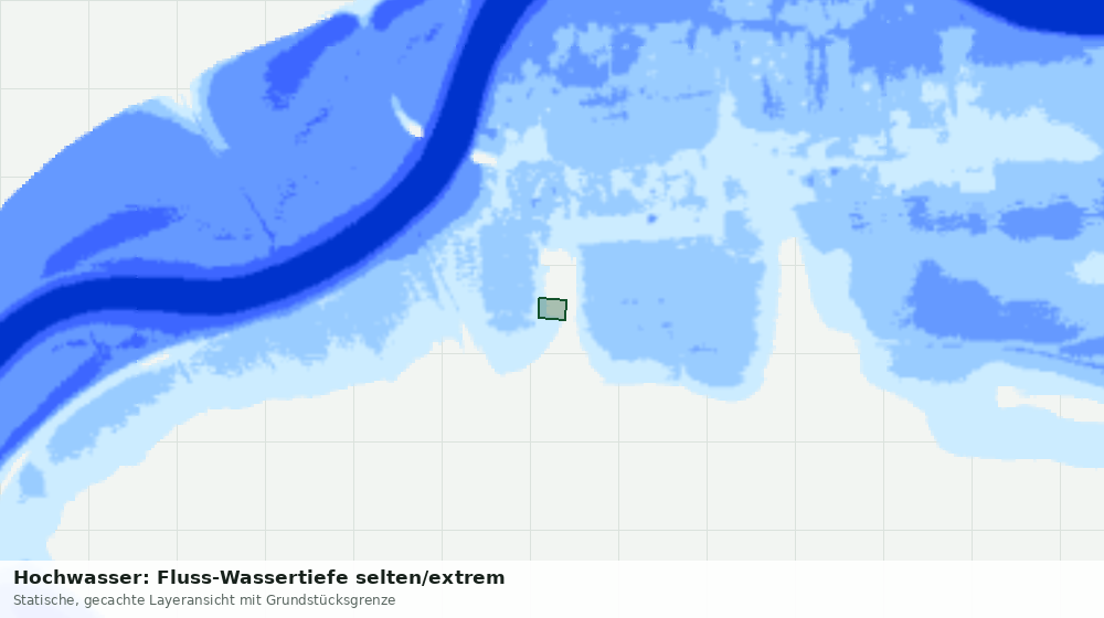 Statische Kartenansicht: Hochwasser: Fluss-Wassertiefe selten/extrem