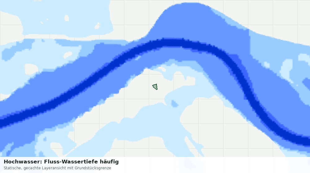 Statische Kartenansicht: Hochwasser: Fluss-Wassertiefe häufig