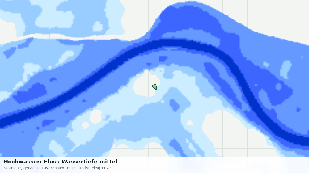 Statische Kartenansicht: Hochwasser: Fluss-Wassertiefe mittel