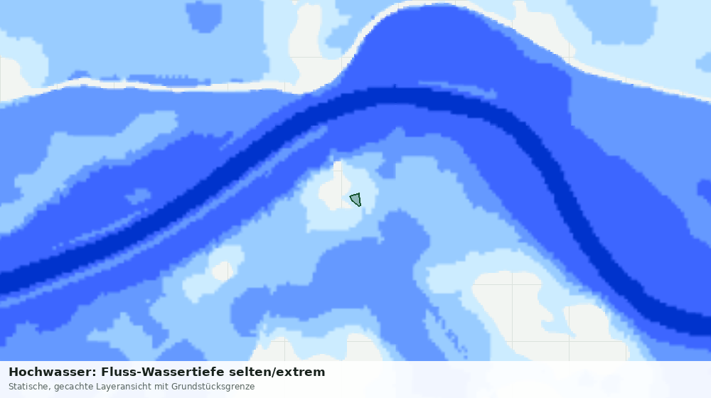 Statische Kartenansicht: Hochwasser: Fluss-Wassertiefe selten/extrem