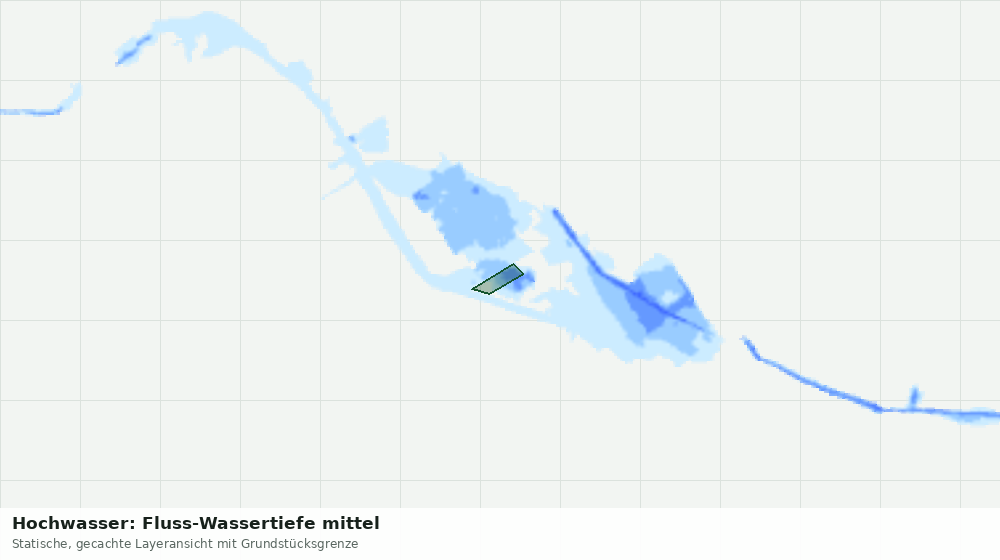Statische Kartenansicht: Hochwasser: Fluss-Wassertiefe mittel