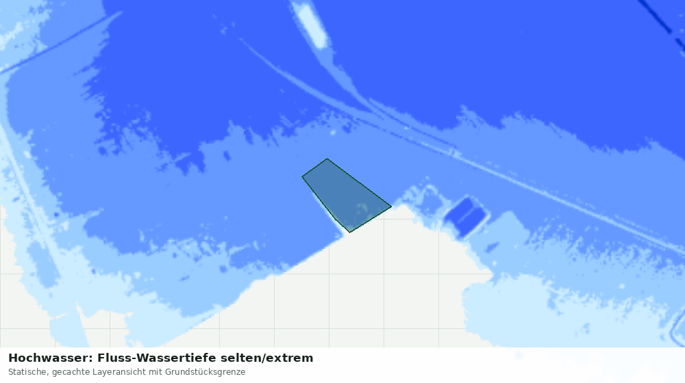 Statische Kartenansicht: Hochwasser: Fluss-Wassertiefe selten/extrem