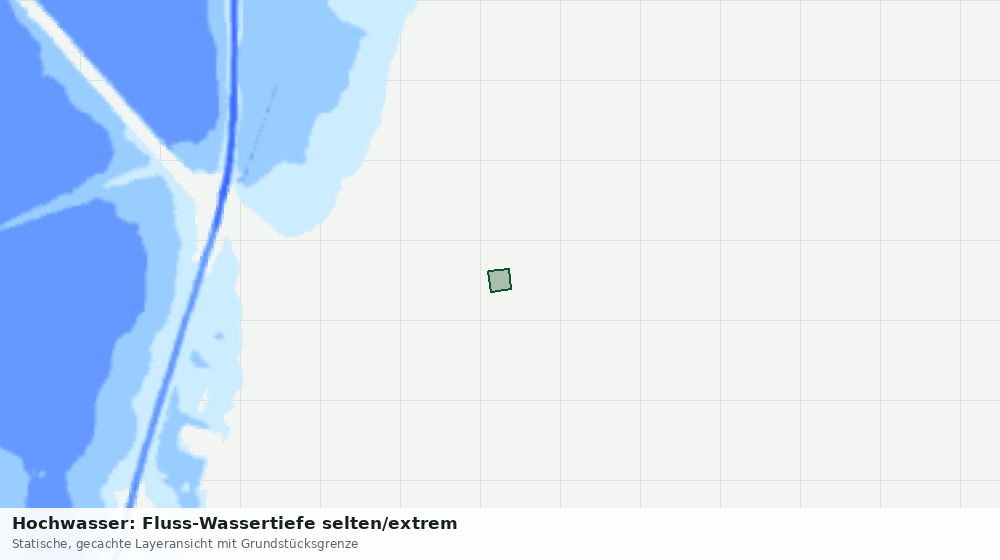 Statische Kartenansicht: Hochwasser: Fluss-Wassertiefe selten/extrem