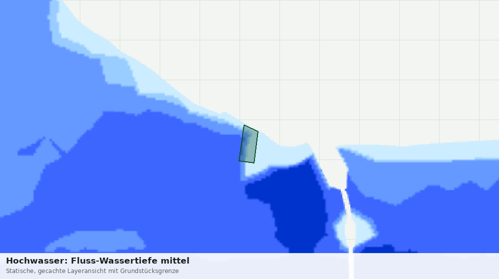 Statische Kartenansicht: Hochwasser: Fluss-Wassertiefe mittel