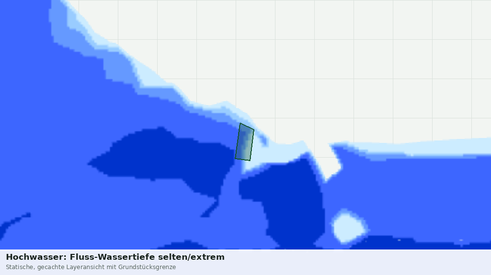 Statische Kartenansicht: Hochwasser: Fluss-Wassertiefe selten/extrem