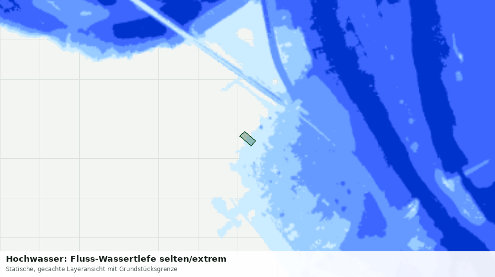 Statische Kartenansicht: Hochwasser: Fluss-Wassertiefe selten/extrem