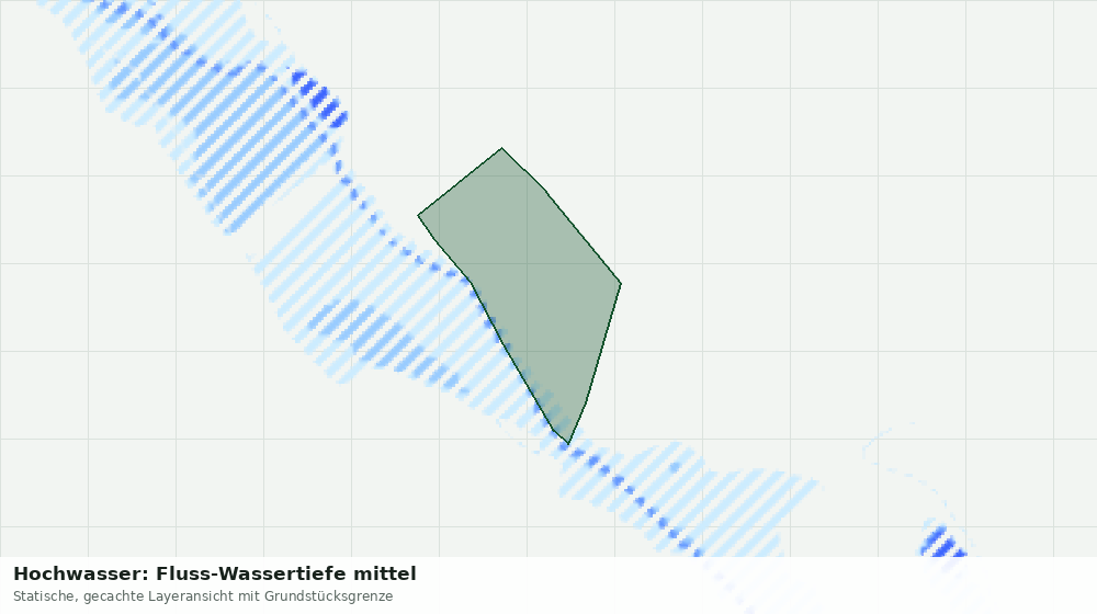 Statische Kartenansicht: Hochwasser: Fluss-Wassertiefe mittel