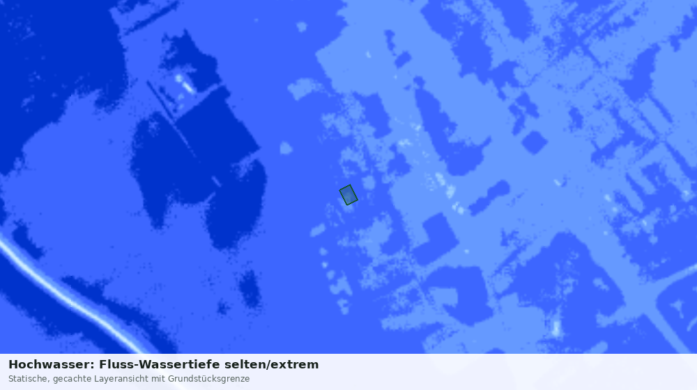 Statische Kartenansicht: Hochwasser: Fluss-Wassertiefe selten/extrem