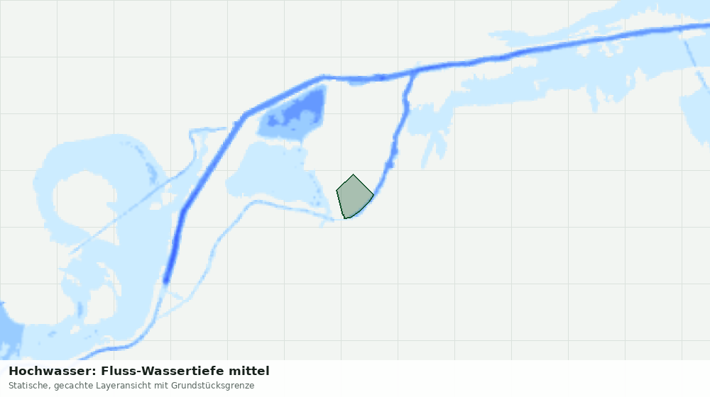 Statische Kartenansicht: Hochwasser: Fluss-Wassertiefe mittel