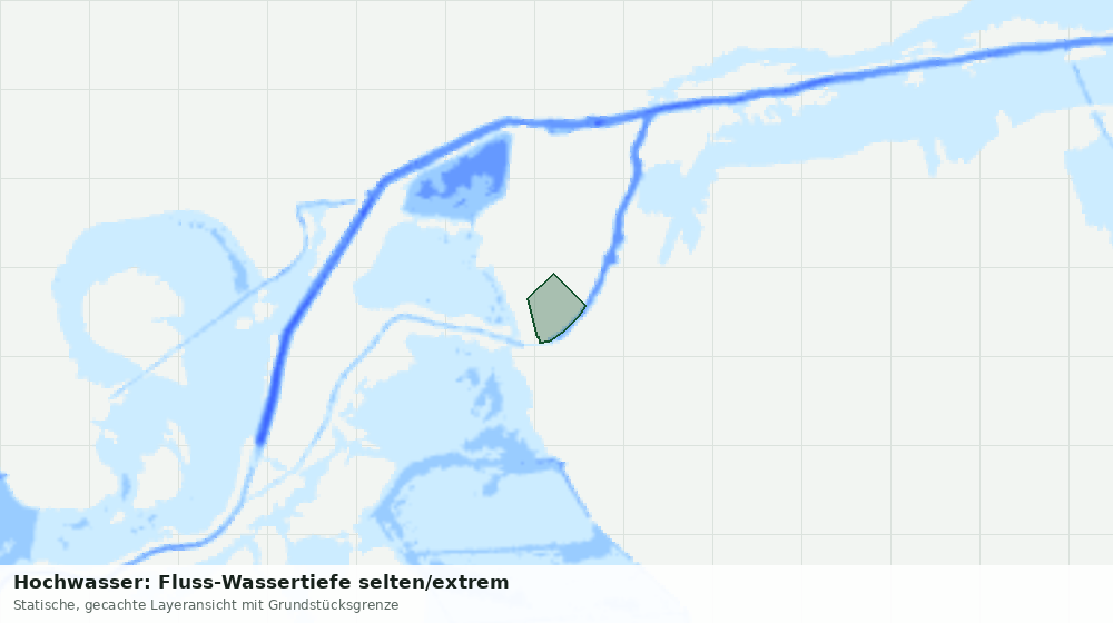 Statische Kartenansicht: Hochwasser: Fluss-Wassertiefe selten/extrem