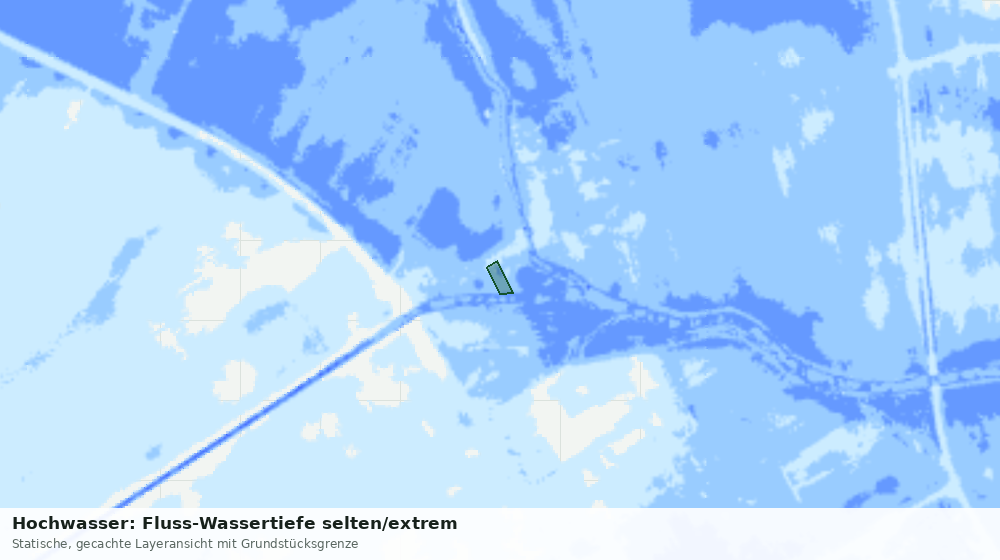 Statische Kartenansicht: Hochwasser: Fluss-Wassertiefe selten/extrem