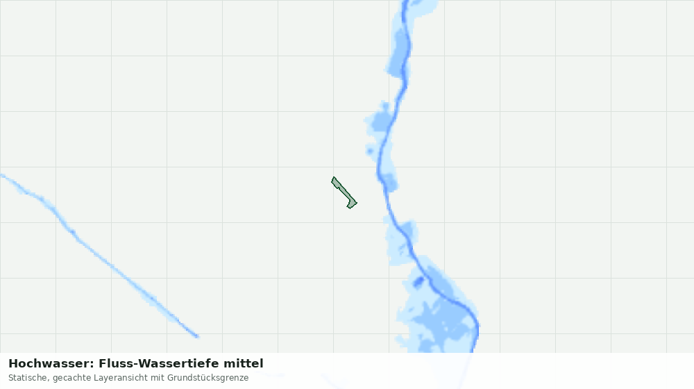 Statische Kartenansicht: Hochwasser: Fluss-Wassertiefe mittel