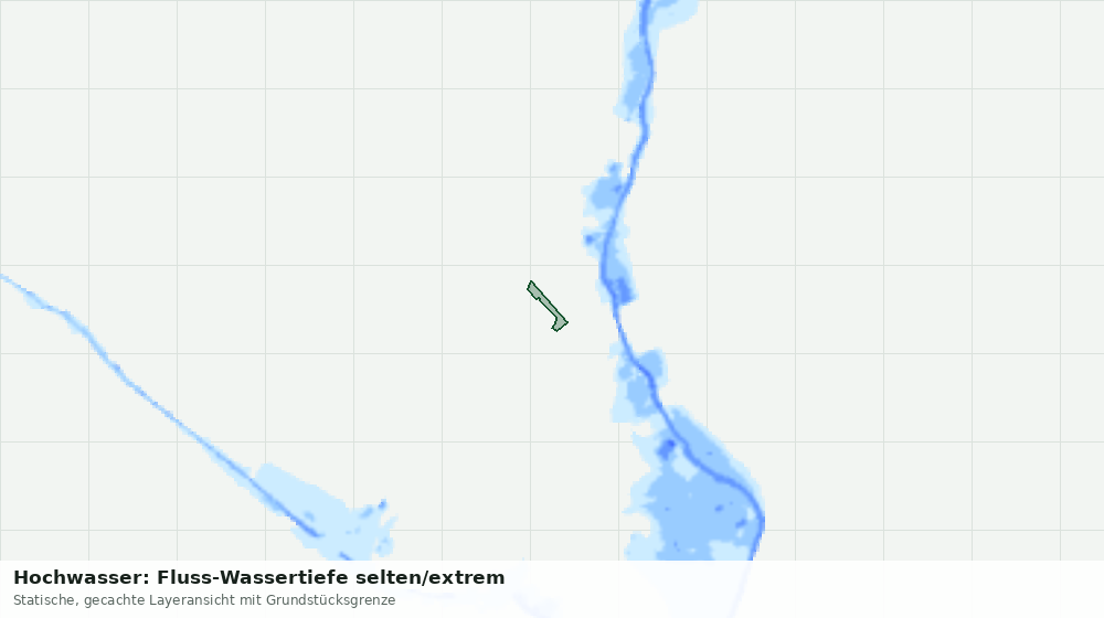 Statische Kartenansicht: Hochwasser: Fluss-Wassertiefe selten/extrem