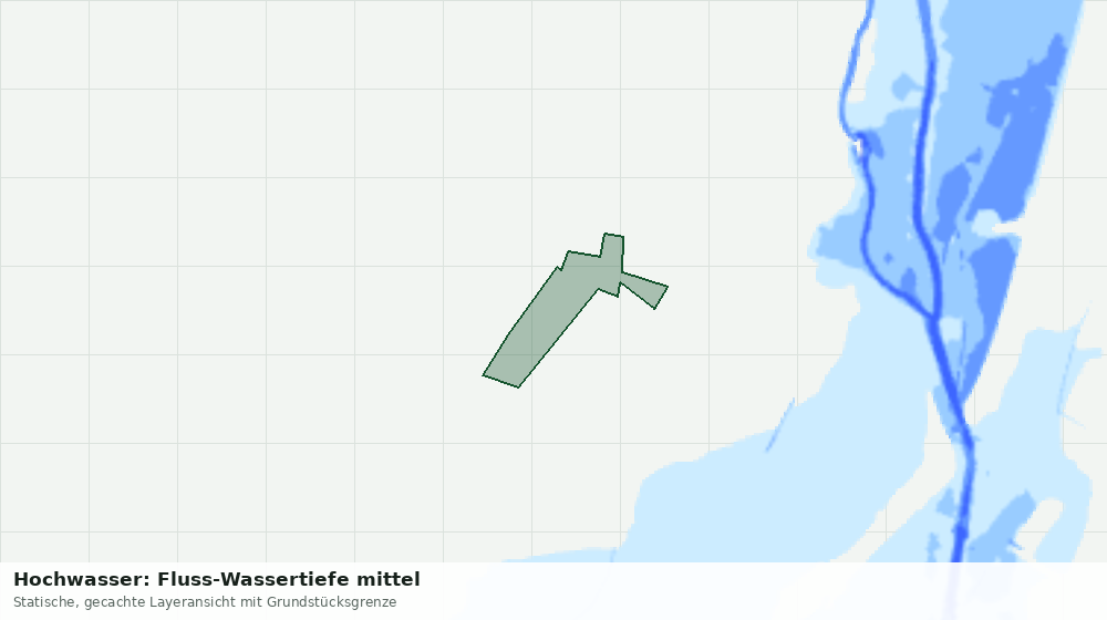 Statische Kartenansicht: Hochwasser: Fluss-Wassertiefe mittel
