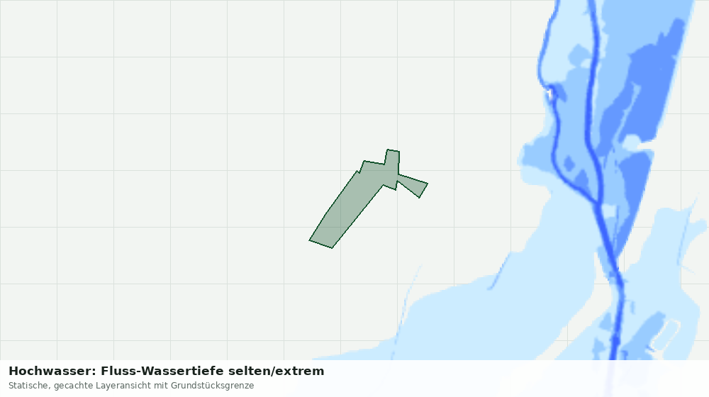 Statische Kartenansicht: Hochwasser: Fluss-Wassertiefe selten/extrem