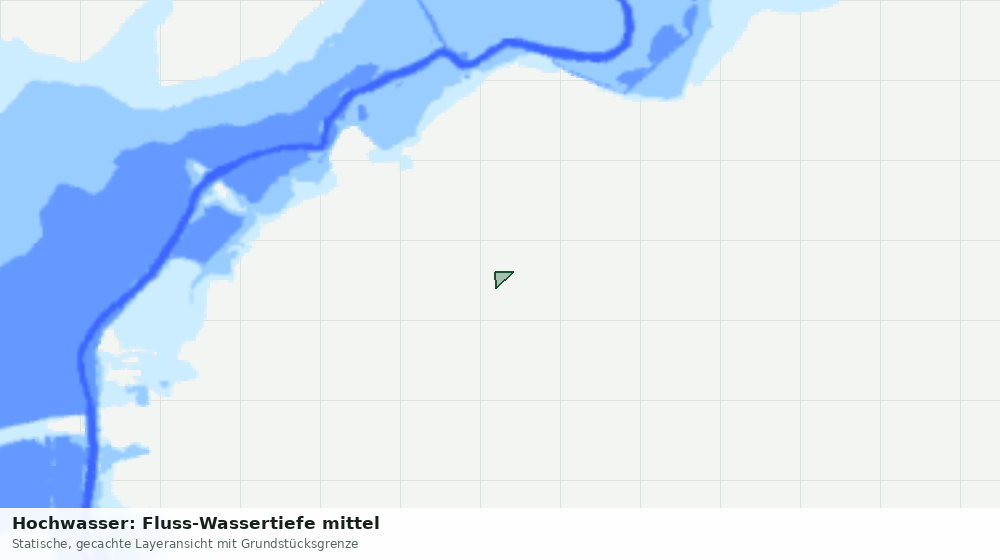 Statische Kartenansicht: Hochwasser: Fluss-Wassertiefe mittel