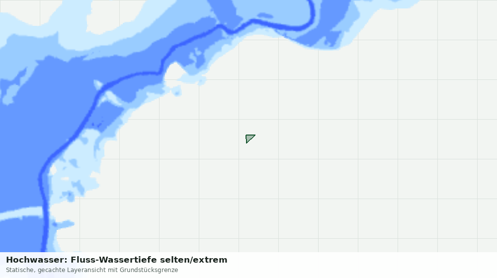 Statische Kartenansicht: Hochwasser: Fluss-Wassertiefe selten/extrem