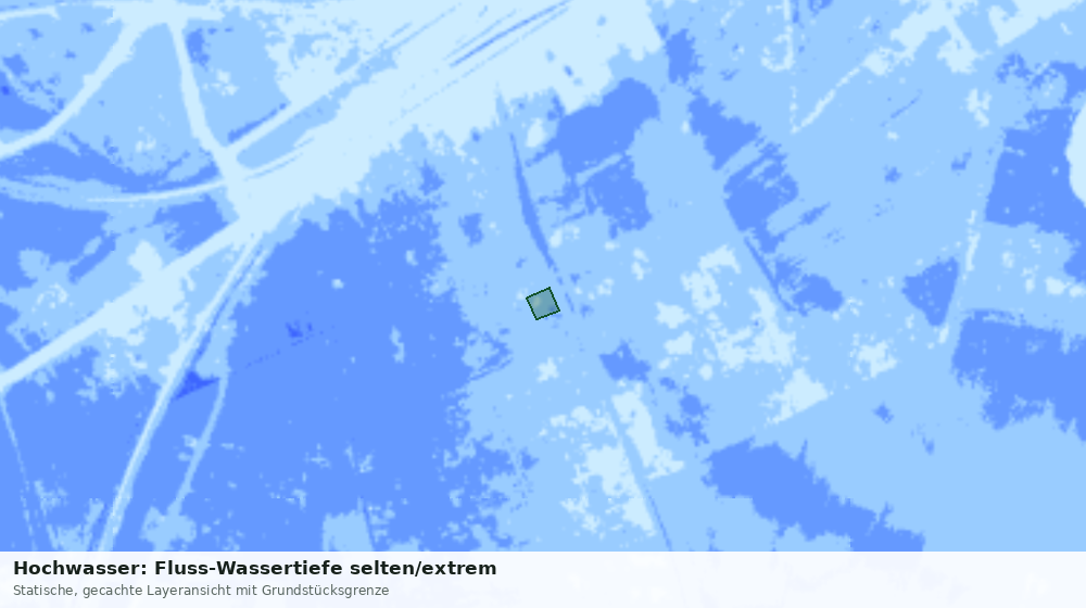 Statische Kartenansicht: Hochwasser: Fluss-Wassertiefe selten/extrem