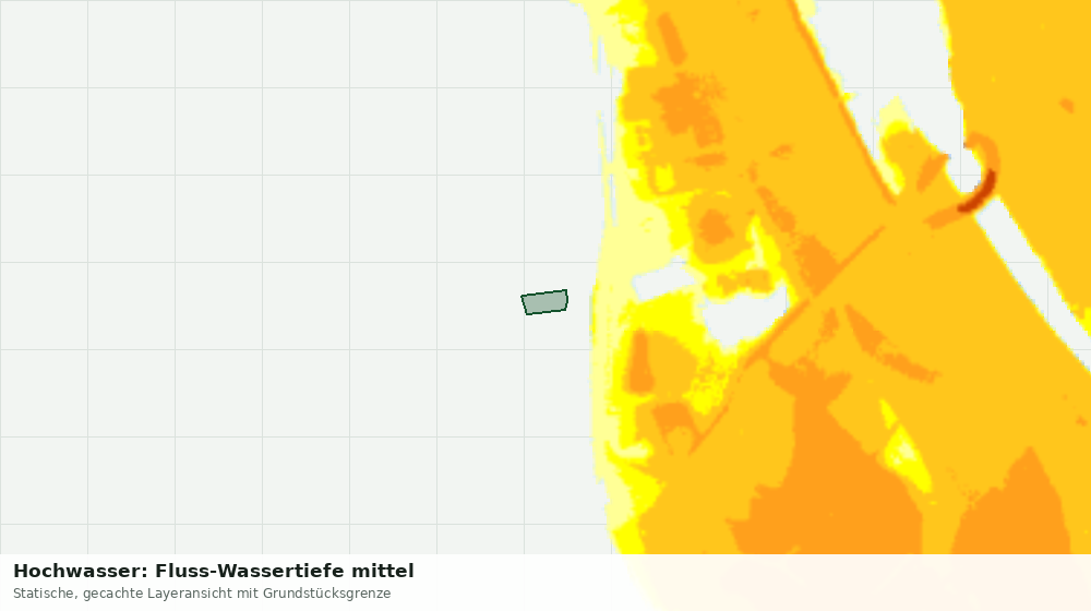 Statische Kartenansicht: Hochwasser: Fluss-Wassertiefe mittel