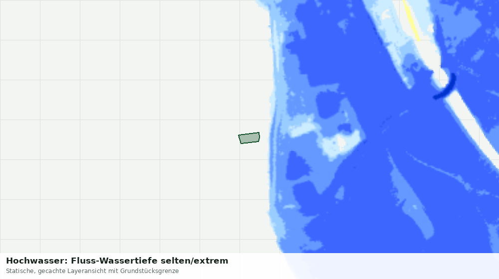 Statische Kartenansicht: Hochwasser: Fluss-Wassertiefe selten/extrem
