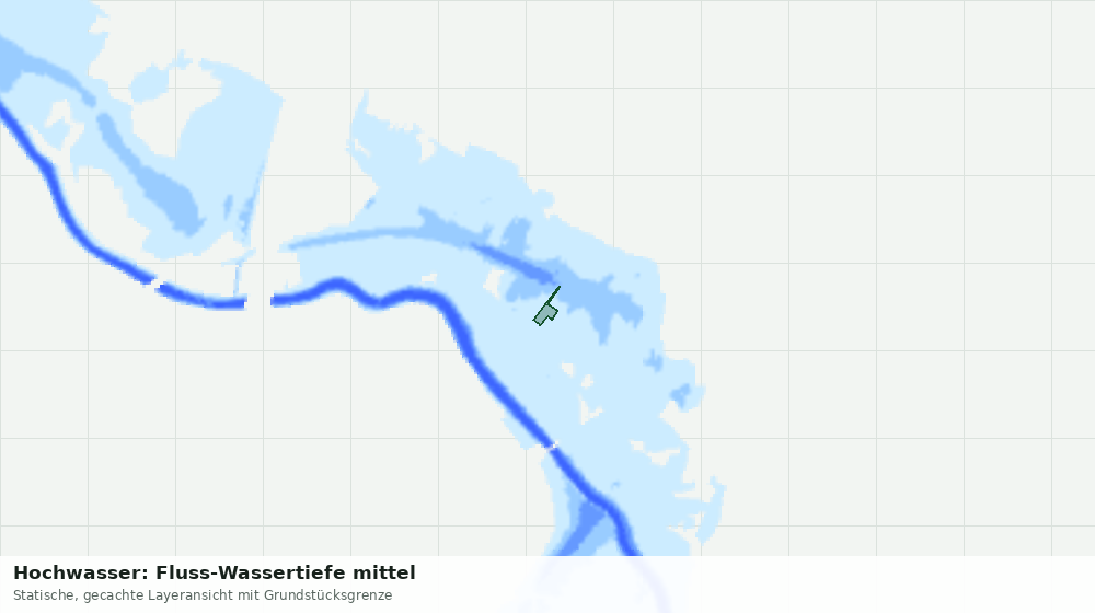 Statische Kartenansicht: Hochwasser: Fluss-Wassertiefe mittel