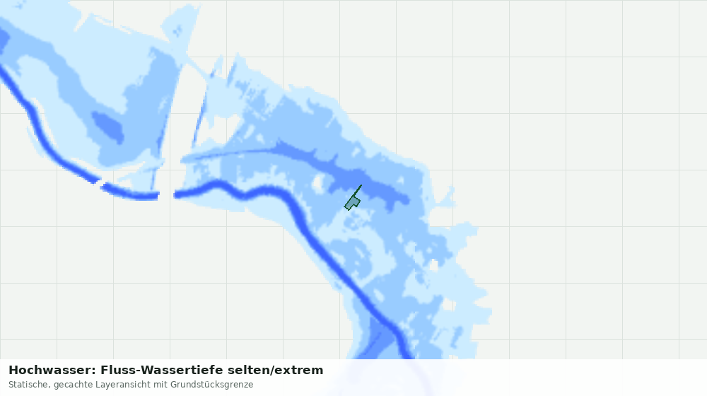Statische Kartenansicht: Hochwasser: Fluss-Wassertiefe selten/extrem