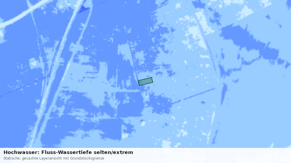 Statische Kartenansicht: Hochwasser: Fluss-Wassertiefe selten/extrem