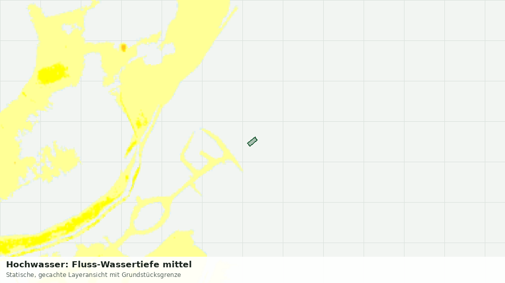 Statische Kartenansicht: Hochwasser: Fluss-Wassertiefe mittel