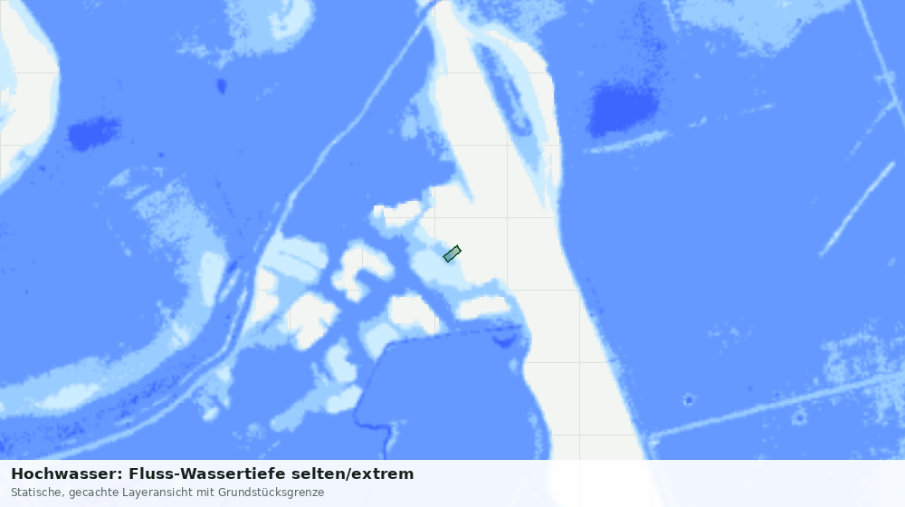 Statische Kartenansicht: Hochwasser: Fluss-Wassertiefe selten/extrem