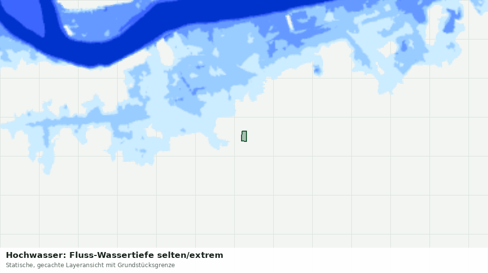 Statische Kartenansicht: Hochwasser: Fluss-Wassertiefe selten/extrem