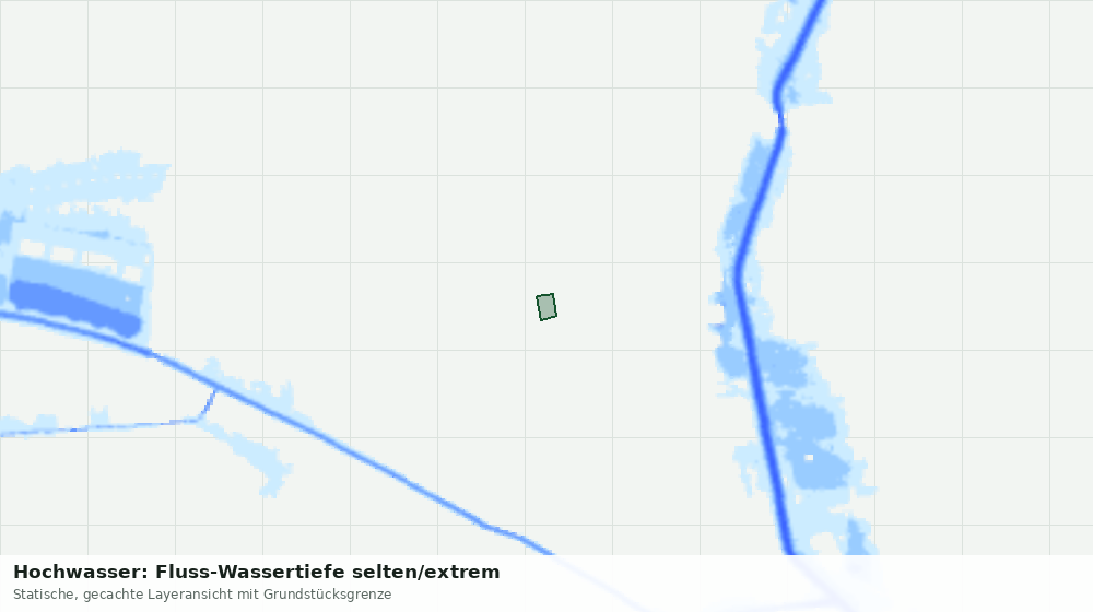 Statische Kartenansicht: Hochwasser: Fluss-Wassertiefe selten/extrem