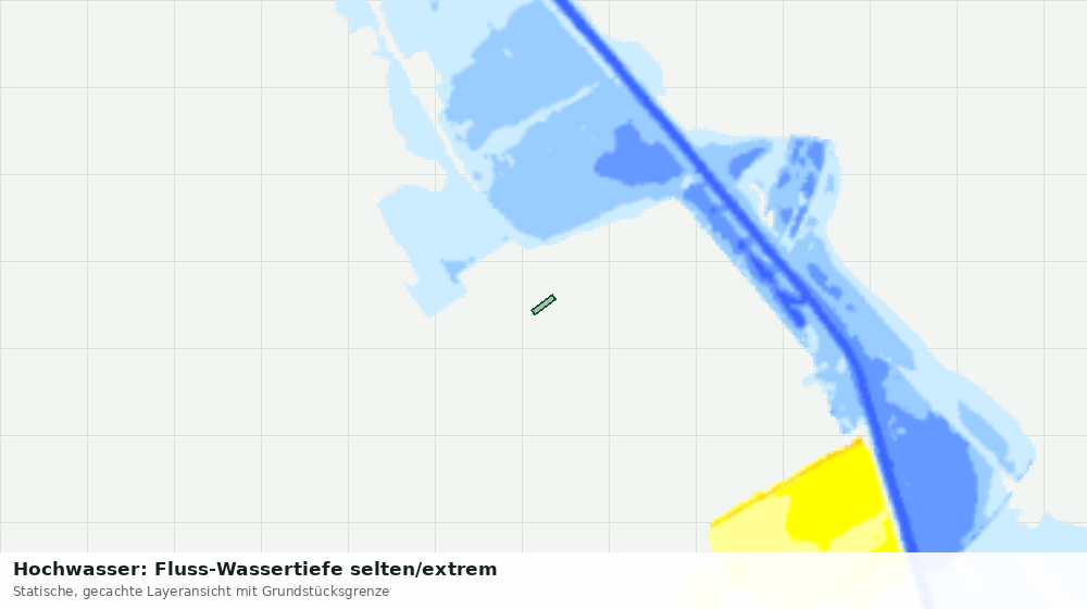 Statische Kartenansicht: Hochwasser: Fluss-Wassertiefe selten/extrem