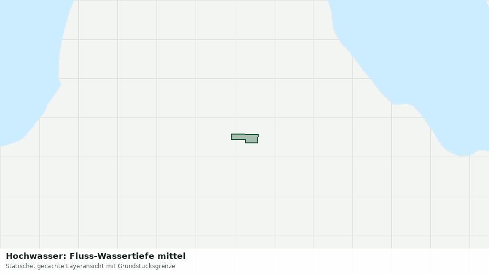Statische Kartenansicht: Hochwasser: Fluss-Wassertiefe mittel