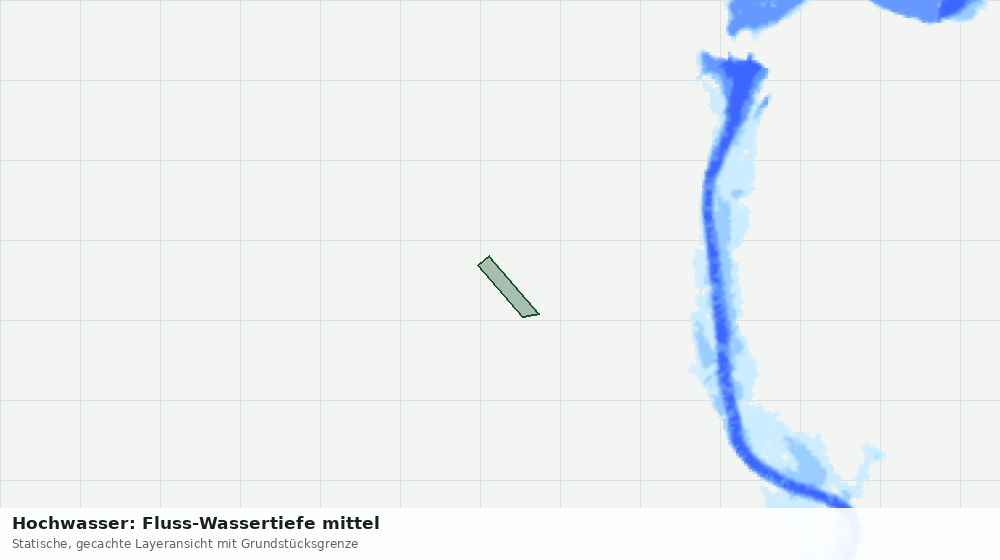 Statische Kartenansicht: Hochwasser: Fluss-Wassertiefe mittel