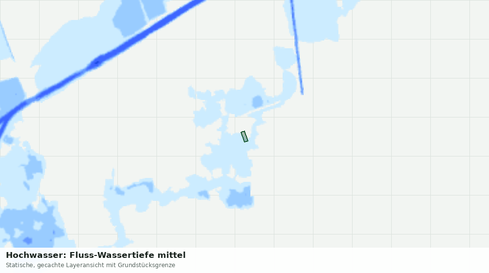 Statische Kartenansicht: Hochwasser: Fluss-Wassertiefe mittel
