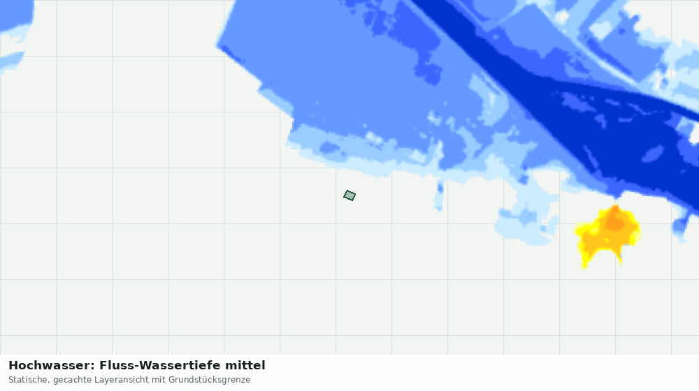 Statische Kartenansicht: Hochwasser: Fluss-Wassertiefe mittel