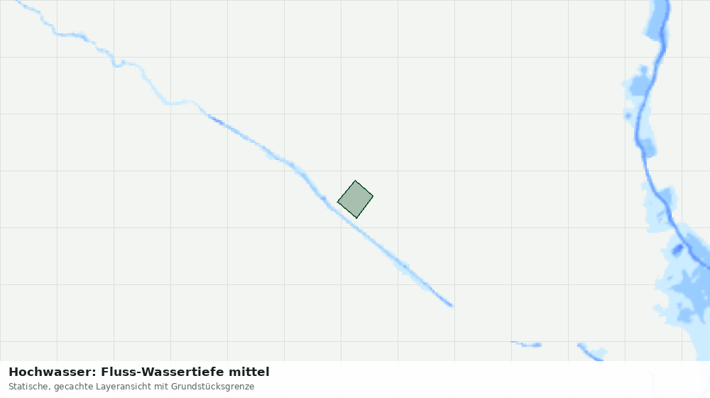 Statische Kartenansicht: Hochwasser: Fluss-Wassertiefe mittel