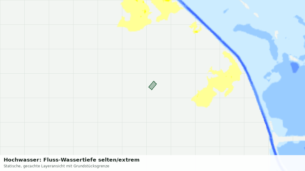 Statische Kartenansicht: Hochwasser: Fluss-Wassertiefe selten/extrem