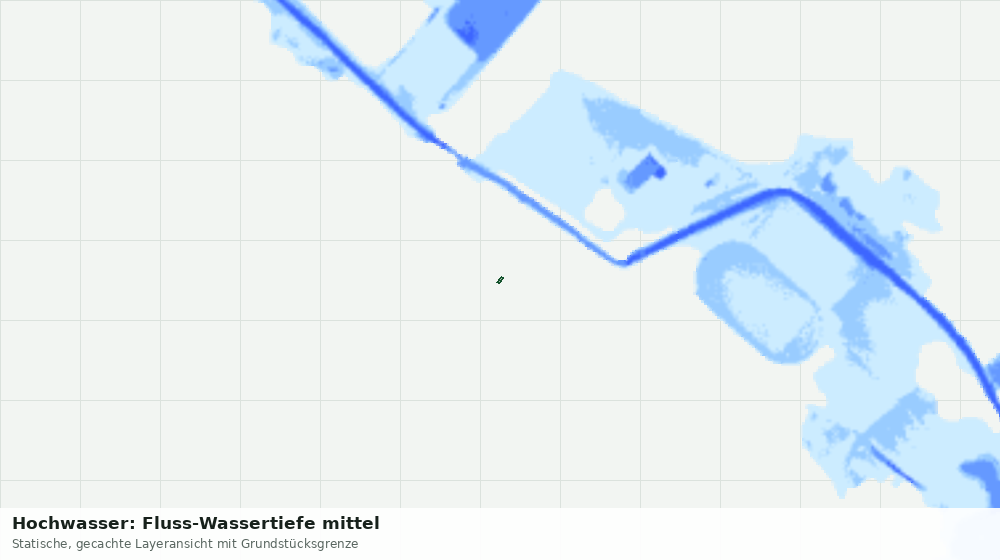 Statische Kartenansicht: Hochwasser: Fluss-Wassertiefe mittel