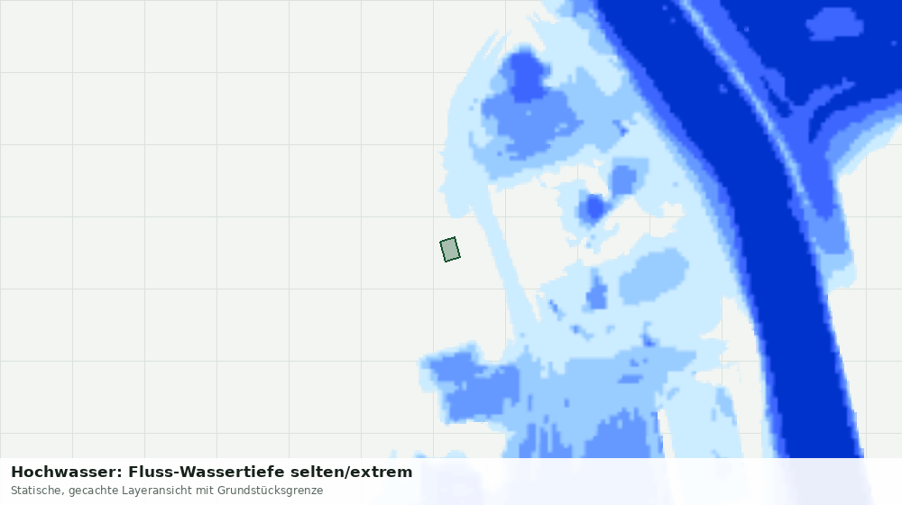 Statische Kartenansicht: Hochwasser: Fluss-Wassertiefe selten/extrem