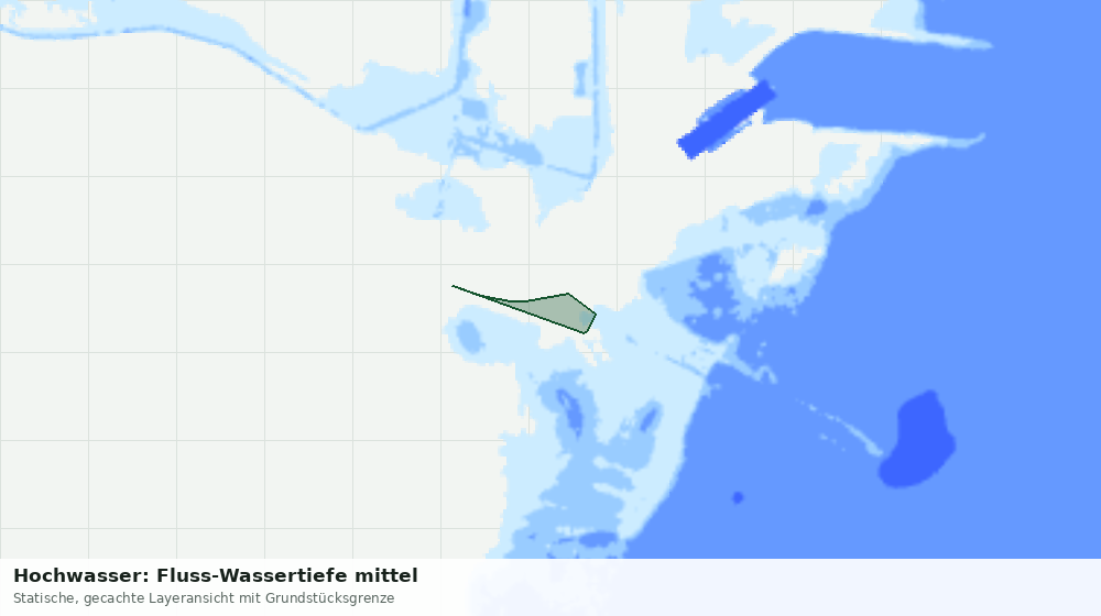 Statische Kartenansicht: Hochwasser: Fluss-Wassertiefe mittel