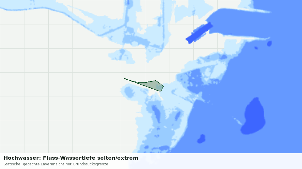 Statische Kartenansicht: Hochwasser: Fluss-Wassertiefe selten/extrem