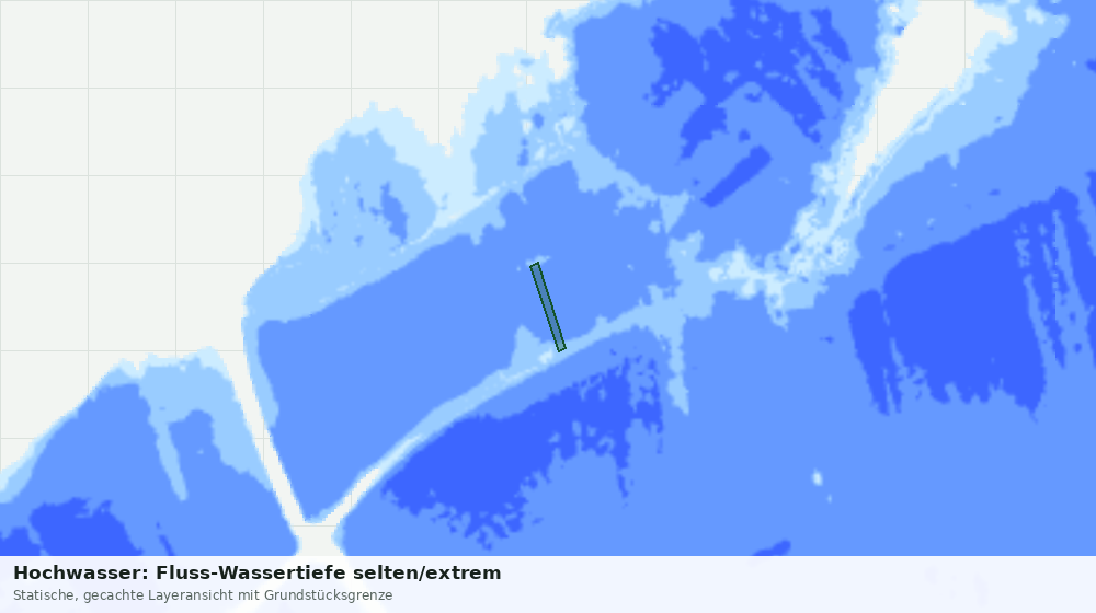 Statische Kartenansicht: Hochwasser: Fluss-Wassertiefe selten/extrem