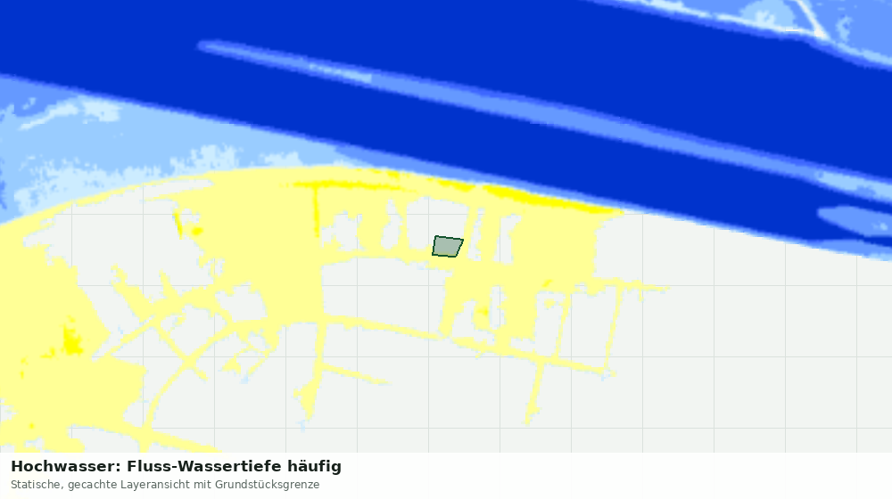 Statische Kartenansicht: Hochwasser: Fluss-Wassertiefe häufig