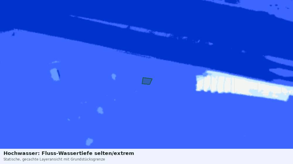 Statische Kartenansicht: Hochwasser: Fluss-Wassertiefe selten/extrem