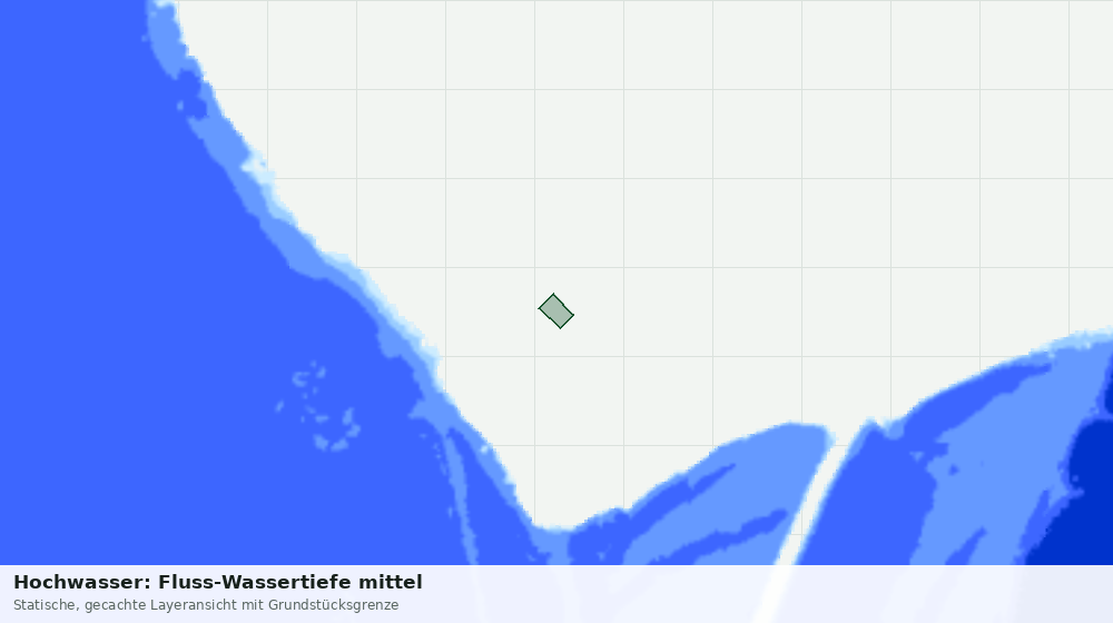 Statische Kartenansicht: Hochwasser: Fluss-Wassertiefe mittel